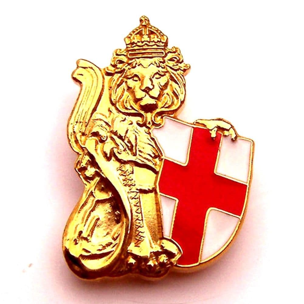 Metal Pin Badge ST GEORGE FOR ENGLAND OBLONG